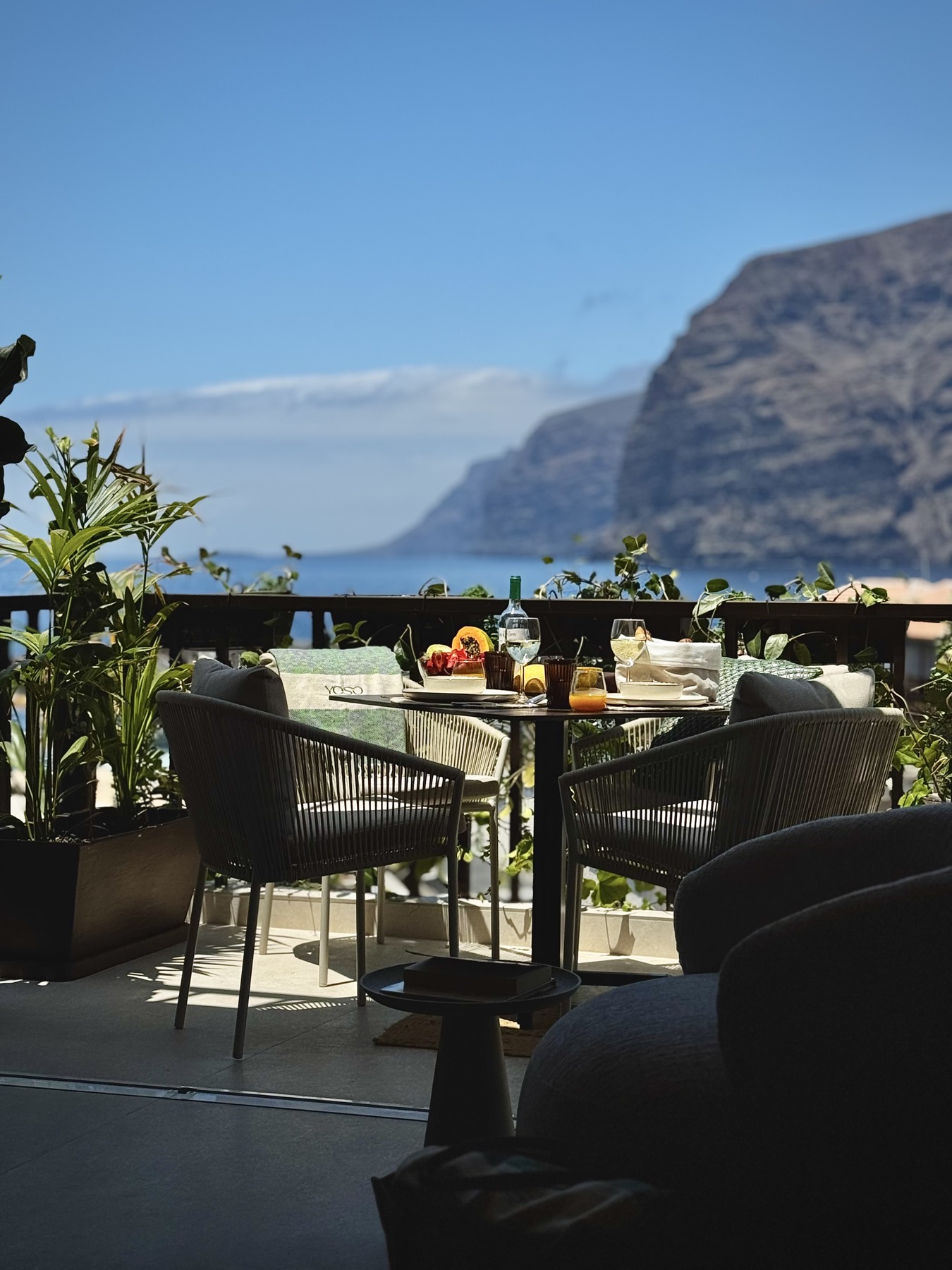 Terrace seating with a view